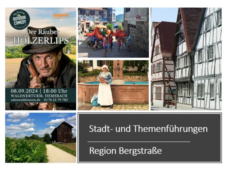 Jahreszeiten regional erleben - Stadt und Themenführungen an der Bergstraße