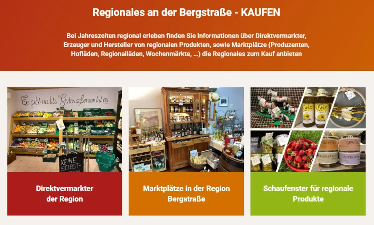 Jahreszeiten regional erleben - Regionale Produkte Kaufen